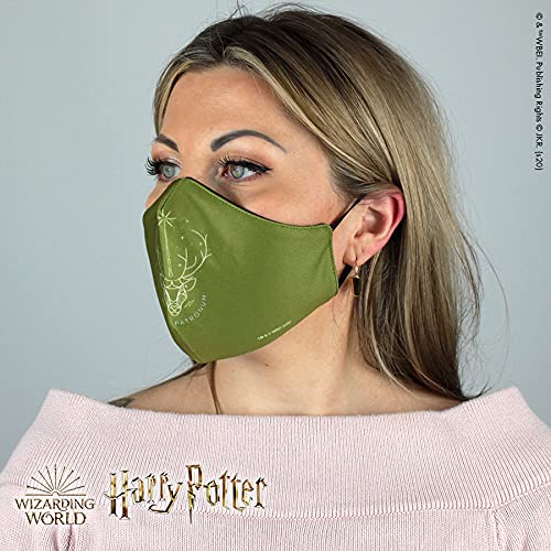 Warner Bros. Harry Potter Superheroes Mouthguard Masks Fabric Mask Adjustable Elastic Band Adult & Teen Comic Mask Nose Guard Mouth Noses (ExpectoPatronum - Stag)