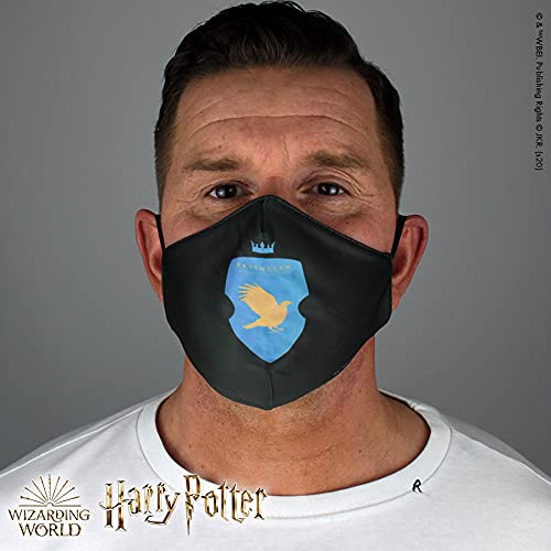 Warner Bros. Harry Potter Superheroes Mouthguard Masks Fabric Mask Adjustable Elastic Band Adult & Teen Comic Mask Nose Guard Mouth Noses (Ravenclaw Shield)