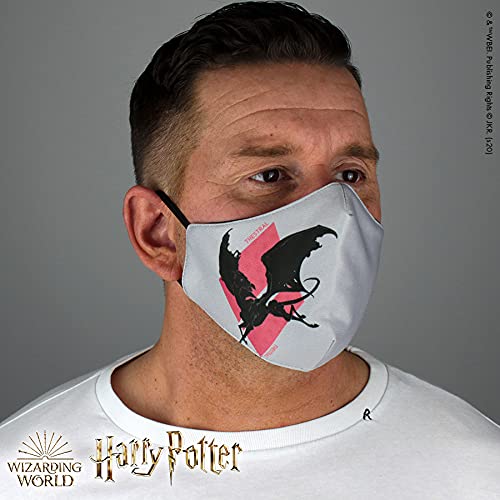 Warner Bros. Harry Potter Superheroes Mouthguard Masks Fabric Mask Adjustable Elastic Band Adult & Teen Comic Mask Nose Guard Mouth Noses (Thestral)