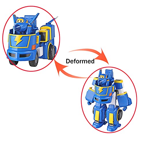 WAWAYU 7in Transformando Toys Super Wings Personajes Animados 3D Jett/Donnie/Dizzy/Paul/Astra/Jerome Action Figure Robot Car Truck Camión Manual Helicóptero Policía Modelo Muñeca (Color : Jerome)