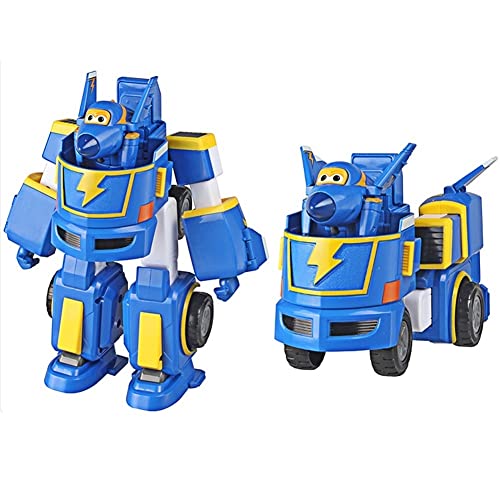 WAWAYU 7in Transformando Toys Super Wings Personajes Animados 3D Jett/Donnie/Dizzy/Paul/Astra/Jerome Action Figure Robot Car Truck Camión Manual Helicóptero Policía Modelo Muñeca (Color : Jerome)