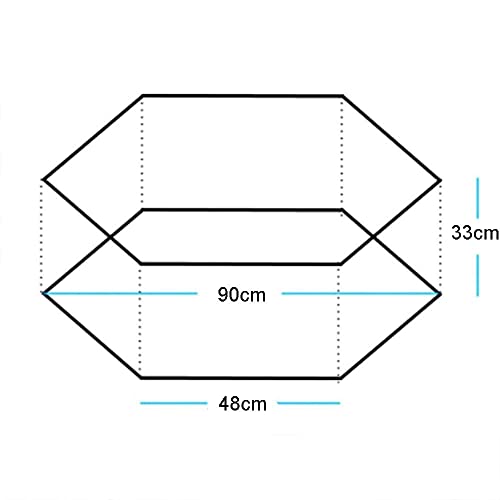 WayOuter Piscina de Bolas Infantil con aro de Baloncesto, diseño Hexagonal con Lunares, desplegable (Bolas no Incluidas)