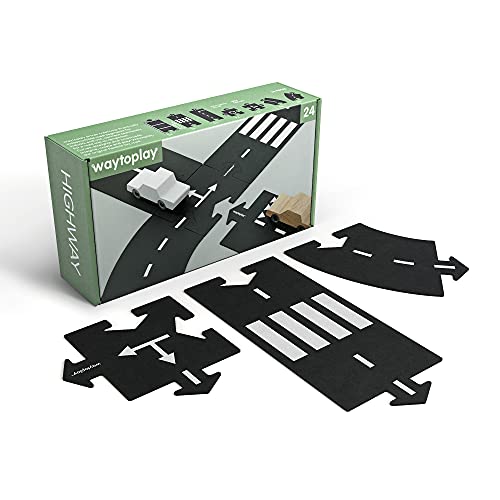 waytoplay Highway flexibel Toy Road Set (24 pcs). The Original, Made in Europe