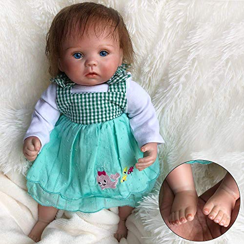 WBDZ Muñecas de bebé realistas Reborn Cute Little Alice So Truly 15 Pulgadas Muñecas de bebé recién Nacido realistas Ojos Azules Bebés de niña