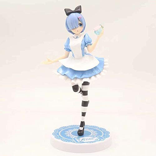 WDXFD Re Cero A Partir del estallido Ram 2020 Año Figura # 69 Serie Re: Cero A Partir Vida en Otro Mundo Figura Japón en Caja Rem Re Figura Azul Ropa de PVC Regalo Estatua 20CM