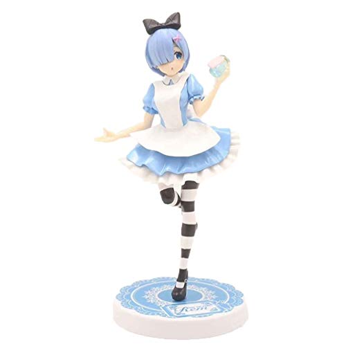 WDXFD Re Cero A Partir del estallido Ram 2020 Año Figura # 69 Serie Re: Cero A Partir Vida en Otro Mundo Figura Japón en Caja Rem Re Figura Azul Ropa de PVC Regalo Estatua 20CM