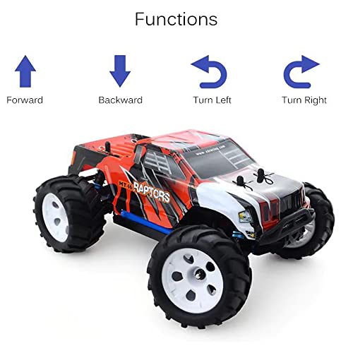 Weaston Coche De Rally De Control Remoto Rápido De 40 + Km/H, Camión RC Recargable Eléctrico Bigfoot Monster 1/16, Vehículo Todo Terreno De Escalada Todoterreno 4WD, Regalo De Cumpleaños De Navidad