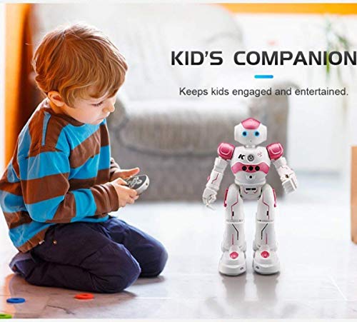 WEECOC RC Robot Juguetes de detección de Gestos Robot Inteligente de Juguete para niños Pueden Cantar Bailar Hablar Navidad Regalo de cumpleaños (Azul)