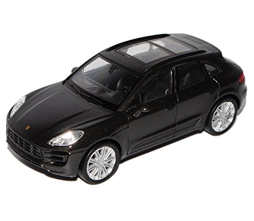 Welly Porsche Macan Turbo, color negro y gris, a partir de 2014 ca 1/43 1/36 – 1/46, modelo de coche