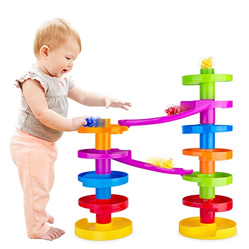 WEofferwhatYOUwant Tobogan Educacional Circuito De Canicas Colores Marble Run . Rampa Puentes Bolas Coloridas . Juguetes Pista Bebe 9 Meses Niño . Bebes 1 Año - 12 Meses . Baby Ball Drop Navidad