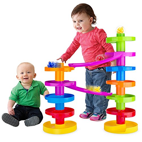 WEofferwhatYOUwant Tobogan Educacional Circuito De Canicas Colores Marble Run . Rampa Puentes Bolas Coloridas . Juguetes Pista Bebe 9 Meses Niño . Bebes 1 Año - 12 Meses . Baby Ball Drop Navidad