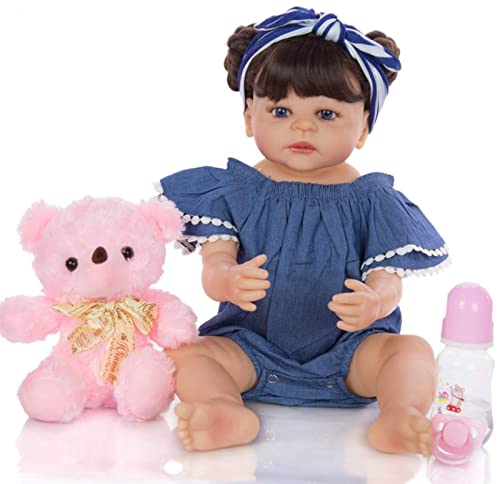 WERYU 22 In Reborn Baby Dolls Full Silicone Body Newborn Sleeping Girl Dolls Newborn Nurturing Dolls Reborn Babies Handmade Sleeping Doll For Age 3+