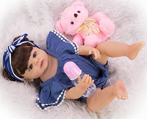 WERYU 22 In Reborn Baby Dolls Full Silicone Body Newborn Sleeping Girl Dolls Newborn Nurturing Dolls Reborn Babies Handmade Sleeping Doll For Age 3+