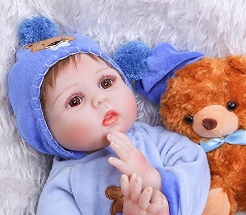 WERYU 22In Reborn Baby Dolls Anatómicamente Correctas Muñecas De Niño Recién Nacido Durmiendo Muñecas De Crianza Recién Nacidas Cuerpo De Silicona Completo Regalos De Cumpleaños Edad De 3 A 6 Años