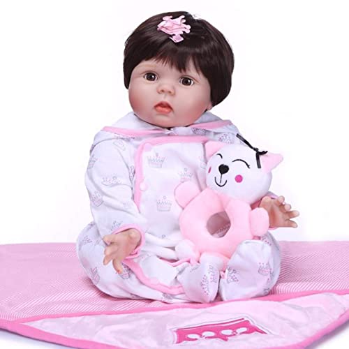 WERYU Realistic Reborn Dolls 22 Inches Soft Silicone Vinyl Reborn Babies Newborn Girl Dolls Toddler Handmade Toy Babies Doll For Age 3+ Old