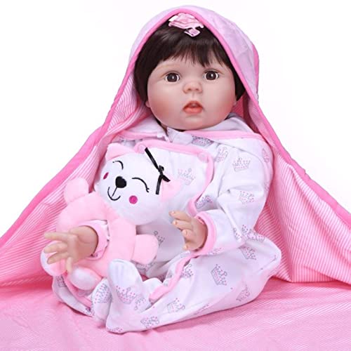 WERYU Realistic Reborn Dolls 22 Inches Soft Silicone Vinyl Reborn Babies Newborn Girl Dolls Toddler Handmade Toy Babies Doll For Age 3+ Old