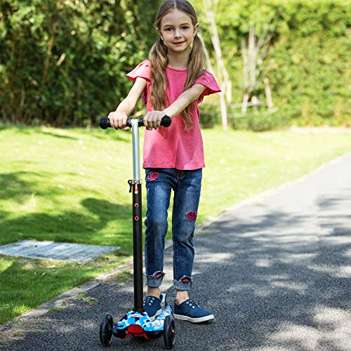 WeSkate Patinete Niños 3 Ruedas para Niños y Niñas de 3 a 12 Años con Manillar Ajustable y Ruedas Intermitentes Scooter Infantil Desmontable con Bandeja Sólida Antideslizante