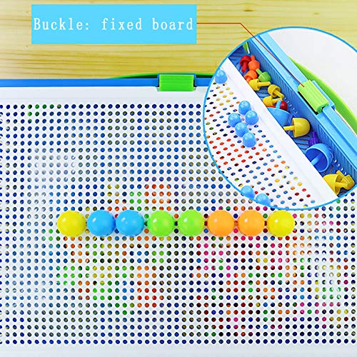 WFF Juguetes educativos para niños Nail Hongo Test Juego 296pcs Mosaico Juego de Rompecabezas de Color cognitivo de los niños en Caja de Bricolaje Juguete - Jigsaw Ejercita tu Cerebro y Las Manos