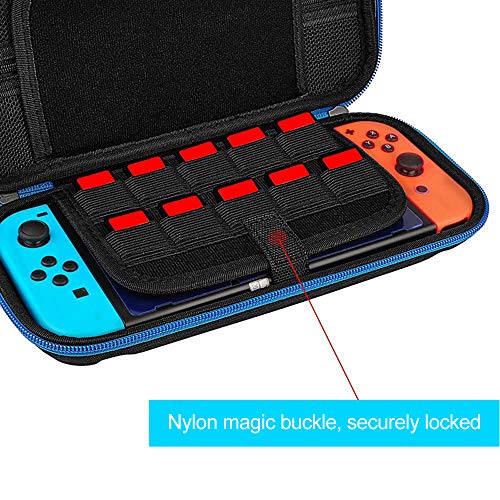 WFGF Estuche de Transporte para Nintendo Switch - Estuche Protector de Almacenamiento portátil Estuche rígido Estuche de Transporte con 20 Cartuchos de Juego para Consola Nintendo Switch y Accesorios