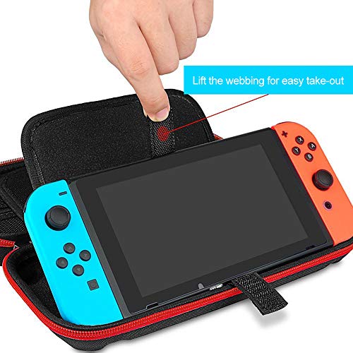 WFGF Estuche de Transporte para Nintendo Switch - Estuche Protector de Almacenamiento portátil Estuche rígido Estuche de Transporte con 20 Cartuchos de Juego para Consola Nintendo Switch y Accesorios