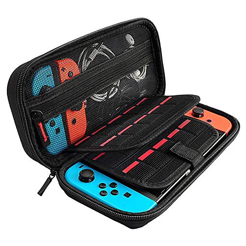 WFGF Estuche de Transporte para Nintendo Switch - Estuche Protector de Almacenamiento portátil Estuche rígido Estuche de Transporte con 20 Cartuchos de Juego para Consola Nintendo Switch y Accesorios