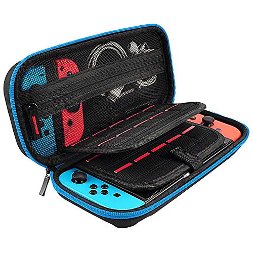 WFGF Funda de transporte para Nintendo Switch. Bolsa de almacenamiento portátil con 20 cartuchos de juego para consola Nintendo Switch y accesorios