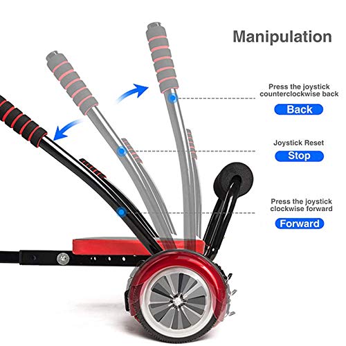 Wgwioo Accesorio de Asiento de Hoverboard, Kit de conversión de Kart Ligero Que se transforma, Scooter autoequilibrante en un Kart,Azul