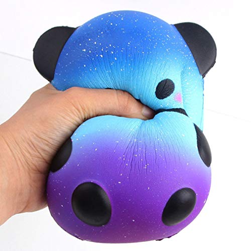 whbage Muñeca de peluche Funny Squeeze Toys Big Size Panda Egg Squishy Slow Rising Starry Sky Lindo Kawaii Panda Huevo Animales Juguete de alivio del estrés Niños Adultos