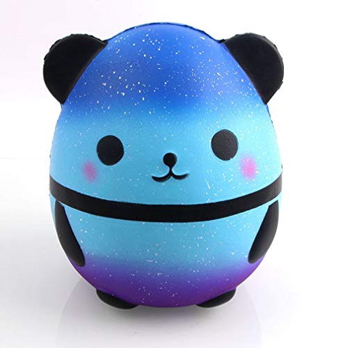 whbage Muñeca de peluche Funny Squeeze Toys Big Size Panda Egg Squishy Slow Rising Starry Sky Lindo Kawaii Panda Huevo Animales Juguete de alivio del estrés Niños Adultos