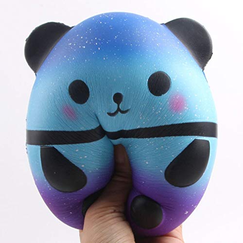 whbage Muñeca de peluche Funny Squeeze Toys Big Size Panda Egg Squishy Slow Rising Starry Sky Lindo Kawaii Panda Huevo Animales Juguete de alivio del estrés Niños Adultos