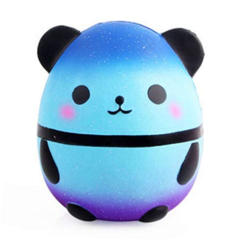 whbage Muñeca de peluche Funny Squeeze Toys Big Size Panda Egg Squishy Slow Rising Starry Sky Lindo Kawaii Panda Huevo Animales Juguete de alivio del estrés Niños Adultos