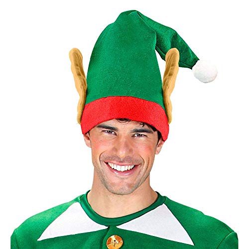 WIDMANN S.R.L. Santas Little Helper Elf s con Orejas de Navidad temáticas Sombreros Gorras Y Sombreros para Disfraces Accesorios , color/modelo surtido