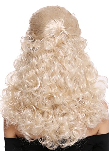 WIG ME UP- 90904-ZA83 Peluca Mujer Carnaval Halloween Barroco Renacimiento Colmena moño Largo rizos Rubio