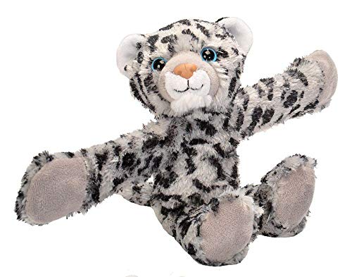 Wild Republic - Huggers, Leopardo de las Nieves peluche con brazalete de presión integrado, 20 cm (19564)