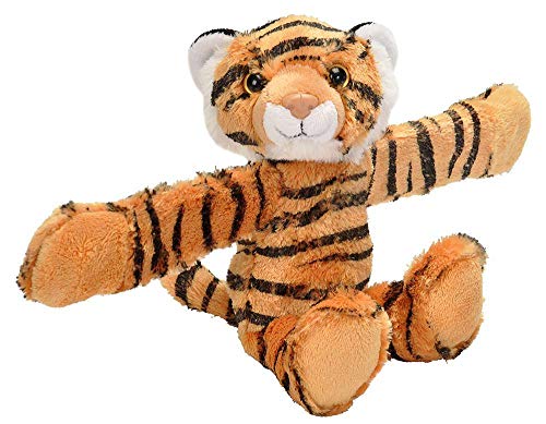 Wild Republic - Huggers, Tigre peluche con brazalete de presión integrado, 20 cm (19557)