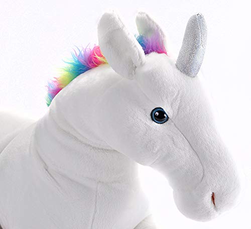 Wild Republic - Peluche Gigante de Unicornio, diseño de Cuddlekins Jumbo, Color Blanco, 76 cm