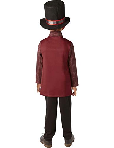 Willy Wonka - Charlie y la del chocolate Disfraz infantil Fábrica - Pequeño - 104cm - Edad 3-4