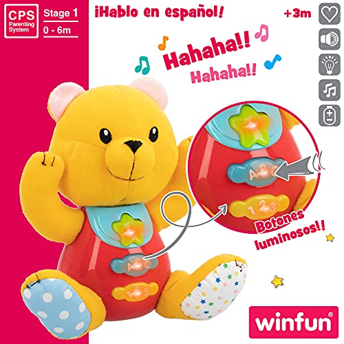 winfun 46859 Peluche Osito luz & Sonido +3m-español