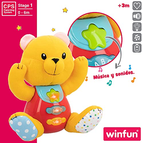 winfun 46859 Peluche Osito luz & Sonido +3m-español