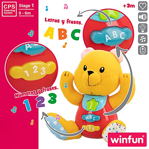 winfun 46859 Peluche Osito luz & Sonido +3m-español