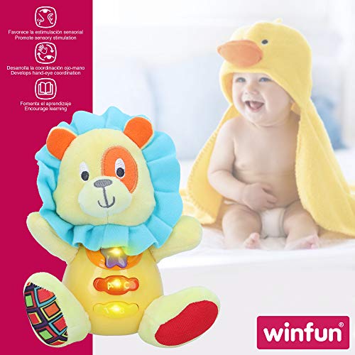 winfun - Peluche César el León con luz y sonido en español (85367)