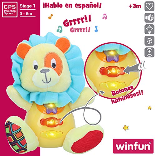 winfun - Peluche César el León con luz y sonido en español (85367)