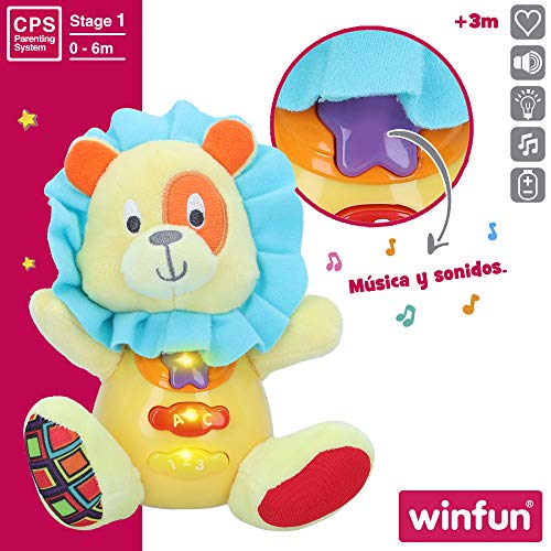 winfun - Peluche César el León con luz y sonido en español (85367)