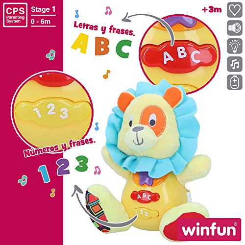 winfun - Peluche César el León con luz y sonido en español (85367)