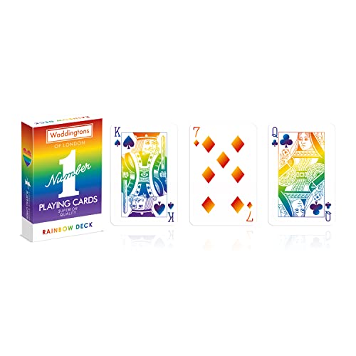 Winning Moves- Waddingtons No.1 - Juego de Cartas (1 Unidad), diseño de arcoíris, Multicolor (WM00756-EN1-12)