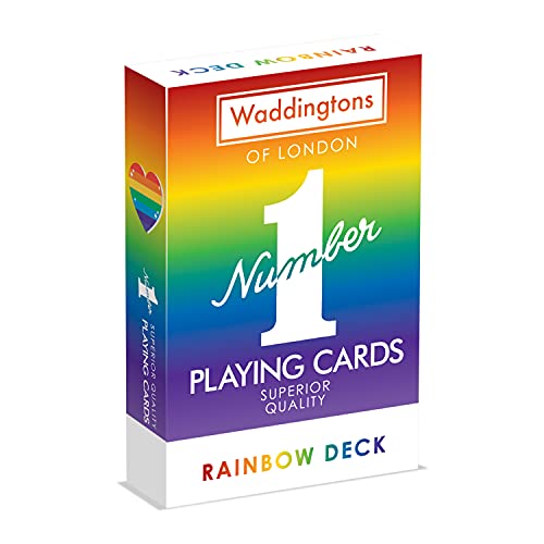 Winning Moves- Waddingtons No.1 - Juego de Cartas (1 Unidad), diseño de arcoíris, Multicolor (WM00756-EN1-12)