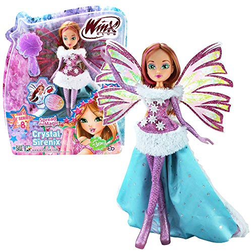 Winx Club Flora | Muñeca Crystal Sirenix Alas Móviles | Temporada 8