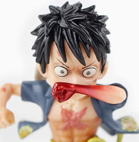 WMYATING Realista y Divertido Anime One Piece Monkey D Luffy Q Versión Luffy Fight Statueleuction Figura Modelo Modelo Doll Gift 12 cm