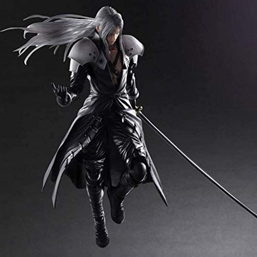 WMYATING Realista y Divertido Estatua de Juguete MBD El Nuevo Sephiroth Play Arts Figura de acción Kai Figura de acción Equipadas con Armas, alas y Manos reemplazables - Alta 27 cm