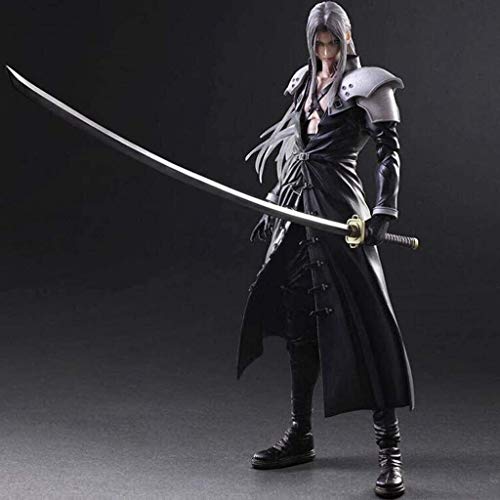 WMYATING Realista y Divertido Estatua de Juguete MBD El Nuevo Sephiroth Play Arts Figura de acción Kai Figura de acción Equipadas con Armas, alas y Manos reemplazables - Alta 27 cm